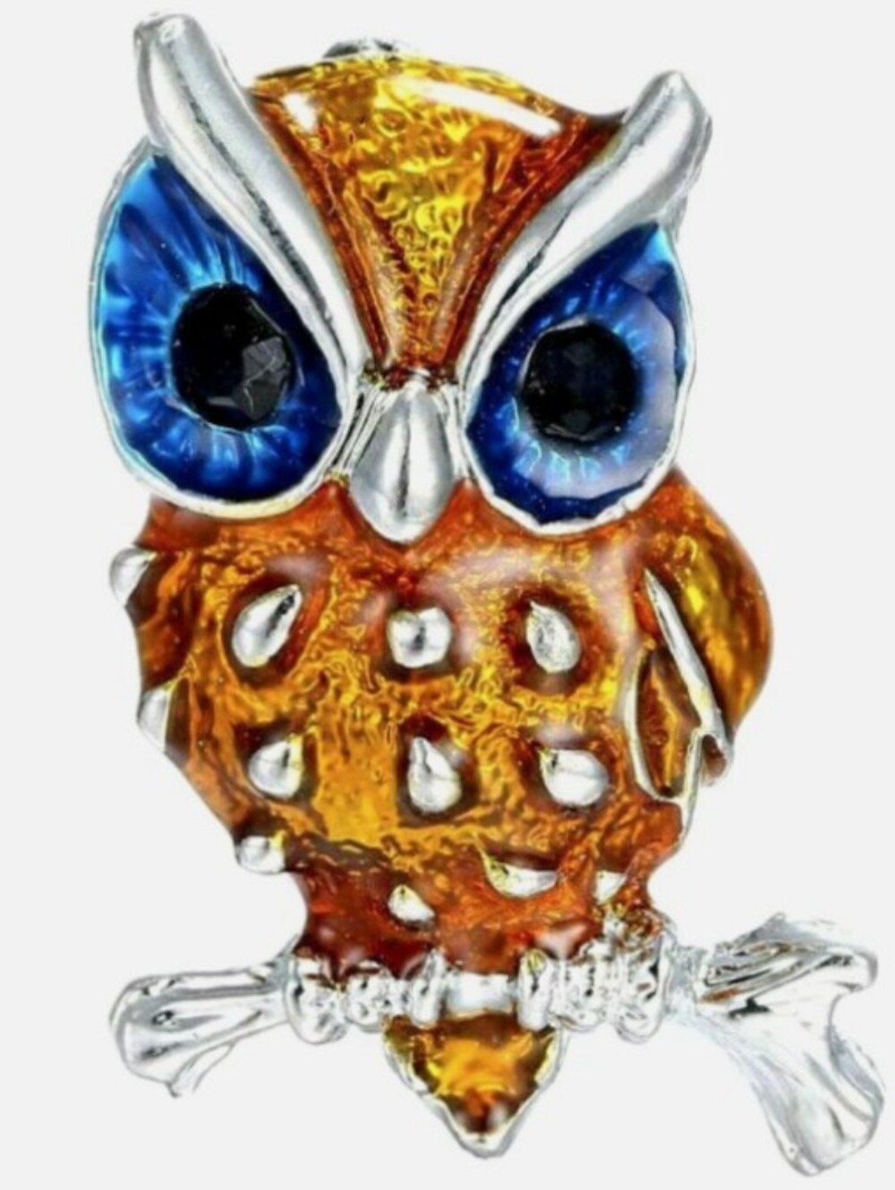 2fot$20🧡Orange and Blue Owl Brooch Pin